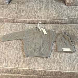 Quincy Mae sweater and hat